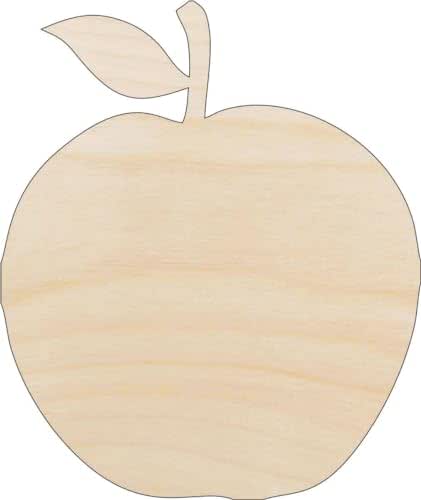 Amazon.com: Food Apple - Laser Cut Out Unfinished Wood Craft Shape ...