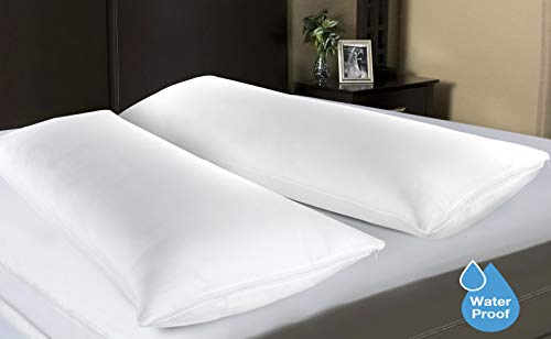 Niagara Sleep Solution Body Pillow Protectors Waterproof 20x55 Pair Soft Set of 2