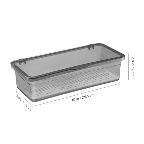 Récipient de rangement couverts tiroir cuisine avec égouttoir - 5