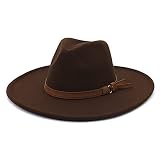 RZL Summer Hats New Big Edge Fedora Felt Hat Faux Woolen Winter Autumn Jazz Hat for Men Women Church
