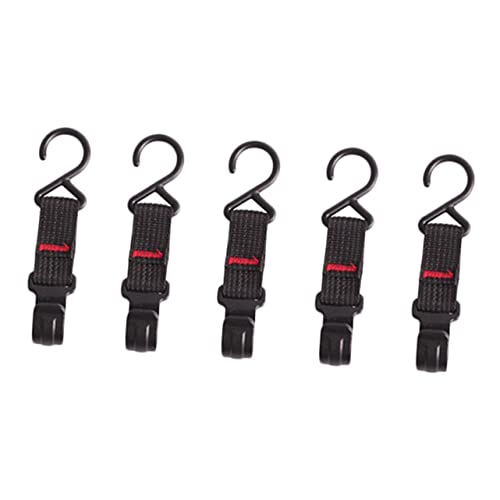 ibasenice Camping Hook Set 5 Pcs S-Shaped Tent Pole Hanger Heavy Duty Nylon Strap for Outdoor Use