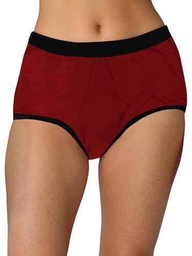 Image of DChica Essentials Cotton Period Panties with Anti Microbial Lining for Girls, Light to Medium Flow Period Panty Briefs, No Pad Required Menstrual Underwear for Girls, Easy to Wash & Leak Proof