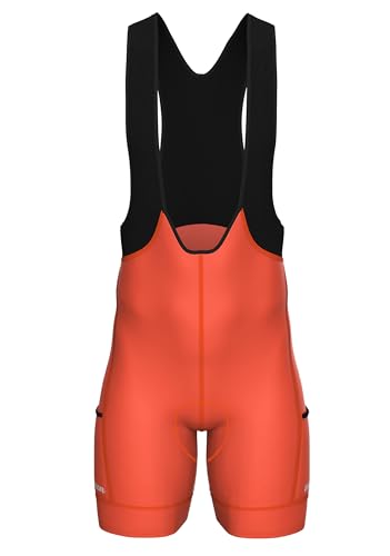 Wixen Elite Cycling Bib Shorts for Men Bicycle Bib Shorts Durable Performance Zipper Pocket (Orange_s) - Thumbnail 2