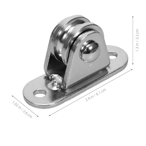 TOPBATHY Kleine Riemenscheibenblock Aus Edelstahl Mit Abnehmbarem Design Geräuschlose Seilrolle Für Drahtseil Und Materialtransport 2 Stück 2.40X1.30X1.02In