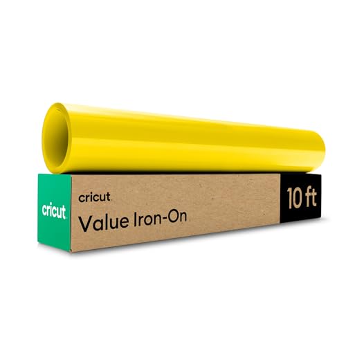 Cricut® Value Iron-On, Yellow (12 in x 10 ft) - HTV Heat Transfer Vinyl