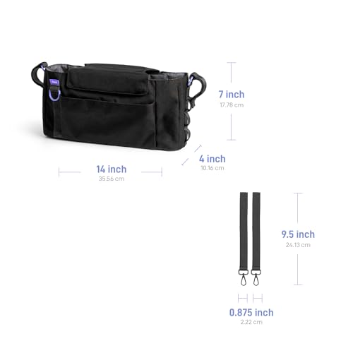 Ubbi Fleuri Anywhere Stroller Organizer, Licorice by Ubbi - Used condition - Image 8