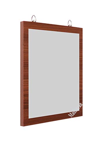 Image of Madhuran Sun Art Frameless Wall Hanging Small Size Mirror (30X35 CM,C.Walnut) Stickers Dressing Table Bathroom Organizer Cabinet Bedroom Flexible Sheets Mirrors Storage Full Length