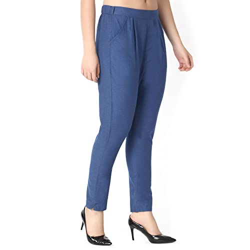 Image of GRECIILOOKS Women's Joggers - Soft High Waist Straight Fit Pants | Comfortable Cotton Blend Trousers Travel