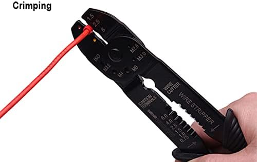 66-Piece Wire Stripper & Crimping Tool Kit, Multi-Function Wire Crimping Tool, 22-10 AWG, 0.75-6.0mm² Stripping Range, Carbon Steel with 65 Terminals & Storage Case