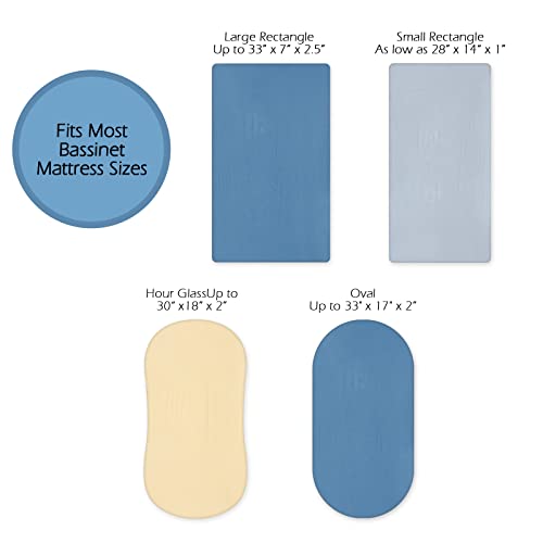 Ultra Soft Muslin Fitted Bassinet Mattress Cover Sheets | 30" X 18", Fit For Halo, Dream On Me, Fisher Price, Delta, Graco, Other Oval Bassinet Or Cradle, Neutral Boho Color For Boy And Girl (Fog) #TOP3