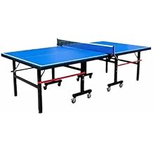 Professional Table Tennis Table, Competition Grade Ping Pong Table with Net Set, All-Weather Indoor Outdoor Foldable Table with Wheels