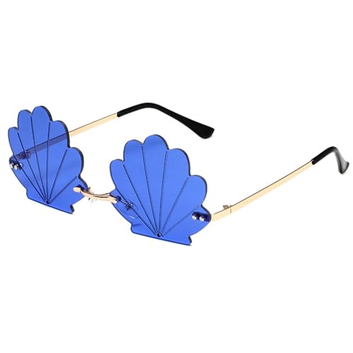 Fashionable Rimless Shell Sun Glasses With Fun Designs For Party Wear And Music Festival Costume Accessories Festival Sunglasses