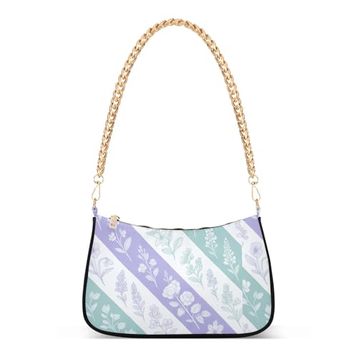 Sac à main à bandoulière avec poches et motif floral résistant pour le travail