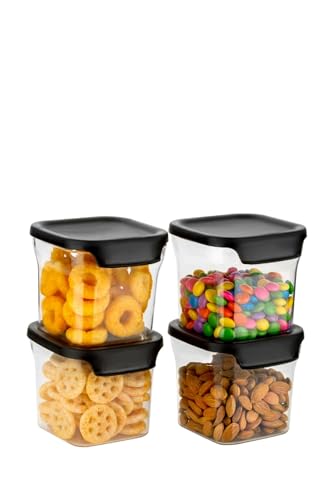 Image of Kitchen Unbreakable Storage Boxes Fridge Organizer With Removable Drain Plate&Lid,Stackable Portable Items | Kitchen Stoage Box | Plastic Container (Set of 4)
