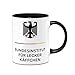 B&uuml;ro-Tasse lustig mit Spruch Bundesinstitut f&uuml;r lecker K&auml;ffchen - Kaffeetasse mit Kaffeespruch - Geschenke f&uuml;r Kollegen, Kollegin, Kaffeetrinker auf Arbeit - M&auml;nner & Frauen (Schwarz)