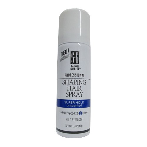 Salon Grafix Shaping Hair Spray Unscented Travel Size 1.5 oz (6 pack)