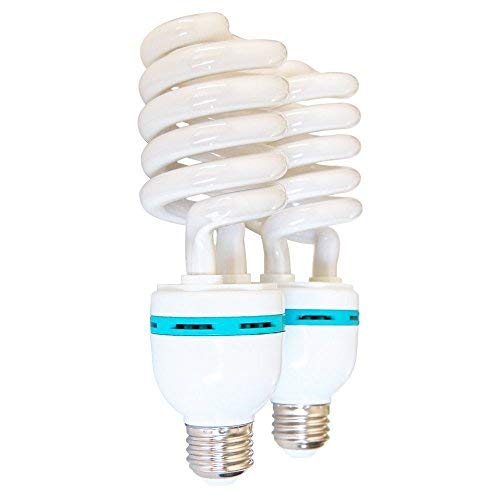 Limostudio 2 Packs Of Photography Fluorescent Full Spectrum Bulb, 105 Watt, 6500 Kelvin Daylight Neutral Tone, Energy Saving Cfl Bulb, Photo Video Studio, Lms121 #TOP3