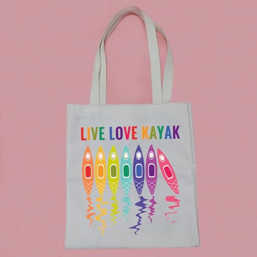 Bolso tote para kayak PWHAOO: Vive, ama el kayak, canoa y deportes de remo — regalo para amantes del kayak miniatura 6