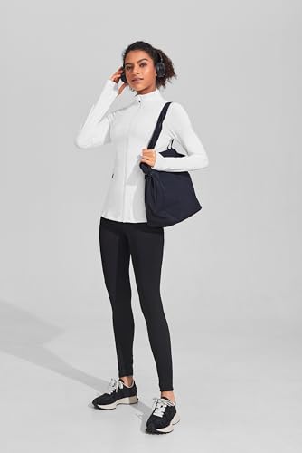 Image of PINSPARK Women's Athletic Jackets Slim Fit Workout Jacket Full Zip Up Running Gym Yoga Sports Tops with Pockets