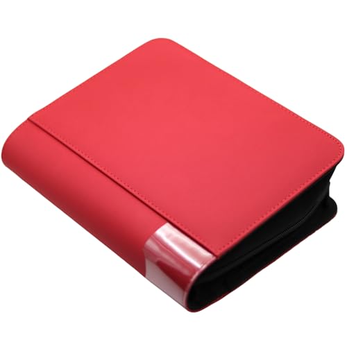 Magiarcana greeting card book organizer,christmas card photo album,birthday card organizer binder,for greeting card box keepsake storage and display,holds 84 cards (red)
