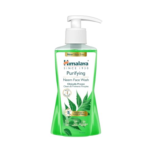Image of Himalaya Purifying Neem Face Wash|Clinically proven to fight against acne and pimples|Gently cleanses|100% naturally derived Neem|Works from 1st wash|For both men and women|200 ml