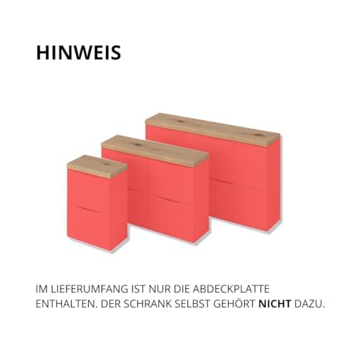 RETIMBER Works Trones Holzplatte Eiche Brett, für 3 Trones 154,1 x 15,9 x 2 cm, Abdeckplatte für Trones Schuhschrank, Brett Eiche Platte, Eichenplatte Massiv Holzplatte
