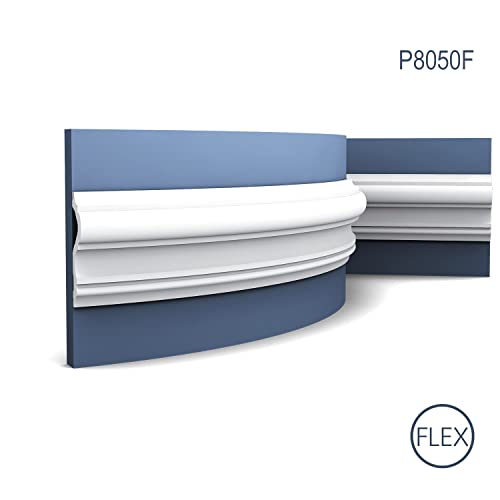 Moulure flexible P8050F Orac en polyuréthane de 200 cm pour finition murale