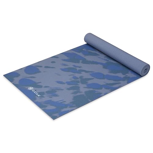 Image of Gaiam Premium Yoga Mat, 6mm Thick Print Mat | Premium 6mm thick cushioning for joint support. Non-slip print design for yoga, Pilates & floor workouts.