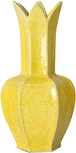 Vase céramique jaune grenade moderne, objet de décoration haut de gamme - 2