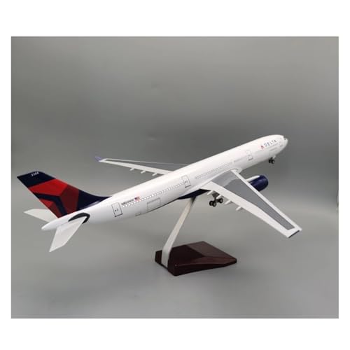 Modelo de avión Delta Airlines A330 escala 1135 avión de resina 47 cm con luz para exhibición 5
