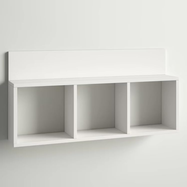 Image of Wall Mount Floating Shelves for Books Shelf, Antiques, Organizer, Storage - DIY - MDF (Hang Base Shelf - White)