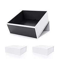 JiaWei Geschenkdoos 38,5 X 35 12,8 Cm Extra Groot, Gift Box Met Magnetisch Deksel En Strik Voor Bruiloften Verjaardagen Jubilea Geschenkverpakking Doos Wenskaarten Wit 2533011174