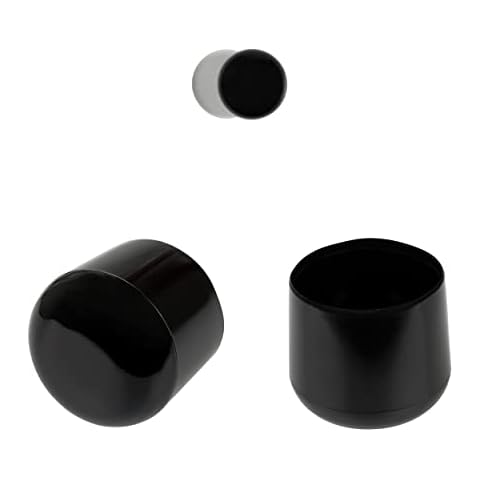 Pack of 10 Pieces Tube End Caps (PVC), Furniture Sliders, All Sizes: 30mm to 90mm, Floor Protectors, Chair Leg Tip Covers, Ferrules, Cups, Stoppers (Outside Diameter: 63-64mm, Black) Cover