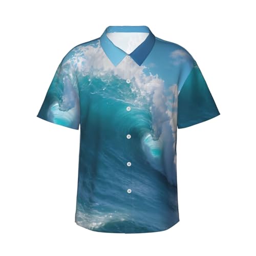 Chemise hawaïenne homme imprimé vague idéale pour vos vacances et journées plage
