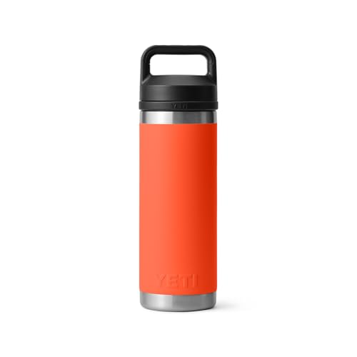 Image of YETI Rambler 18 oz Bottle, Leakproof, Vacuum Insulated, Stainless Steel with Chug Cap, Papaya
