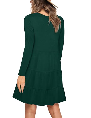 Image of Nova In Sky Women's Summer Dresses 2026 Short Sleeve V-Neck Casual Loose Swing Button Down Casual T Shirt Dresses