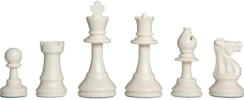 Image of Royaldeals 32 Chess Pieces Only Magnetic Plastic Peices 16 Black and 16 White Peices
