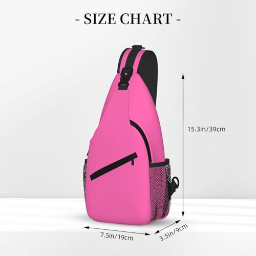 Custom Crossbody Bags for Women Men Sling Bag Bakpack Personalized Chest Bags Customize Travel Backpacks Hot-Pink3