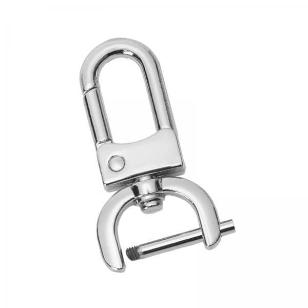 2xDetachable Snap Hook Swivel Clasp with Screw Bar DIY Purse Strap Replacement Silver White S | Sewing | Closures & Connectors | Buckles & Straps-picture-16