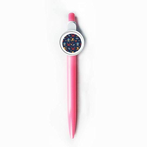 Stylo-bille rétractable bleu motif pieuvre idéal pour vos notes de bureau et de cours