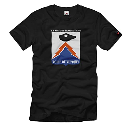 T-shirt armée américaine 24th SigBtl vêtement militaire homme noir XXXL