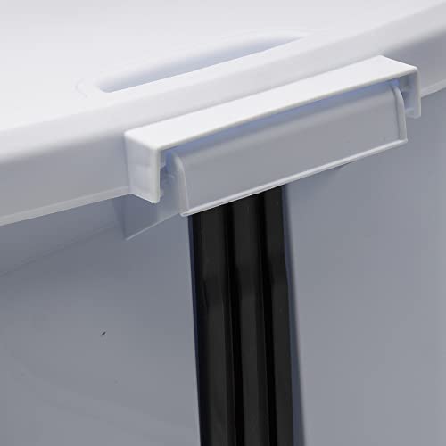 Miniatura 2 de Cablepelado Cubo Basura Plástico, Cubo Basura Apertura Pedal, Papelera De Pedal, Cubo De Pedal, Libre De Bpa, 63.5 Cm Alto X 41 Cm Ancho X 36 Cm Fondo, Capacidad 50 Litros, Blanco
