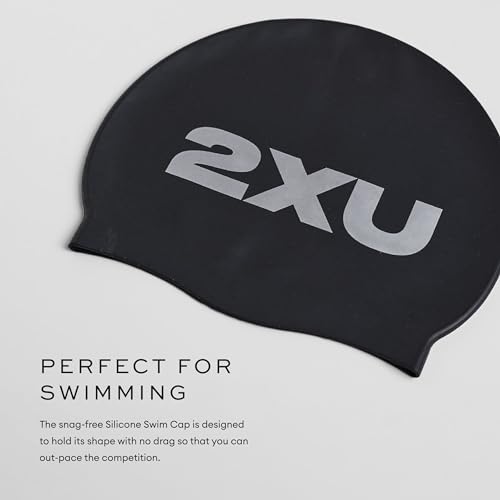 2XU Gorro de natación Unisex de Silicona, Color Blanco, Talla única - imagen 2