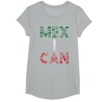 MEX I CAN Viva México El Grito de Independencia T-Shirt, Girls, Heather Grey, Medium