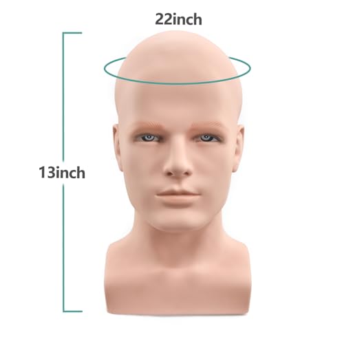 Mannequin-Kopf, weiblich, professioneller Kosmetologie-Trainingskopf, Puppenkopf für Perückenherstellung und Präsentationsständer, mit kostenloser Tischklemme (L90-GT)