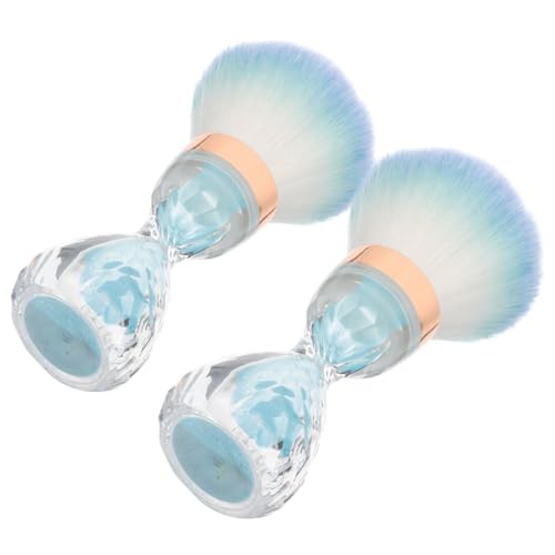 ifundom Brosse à Ongles et Pinceaux de Manucure Lot de 2 pour Nettoyage Doux des Ongles et Peau Outil Nail Art Portable Bleu Ciel