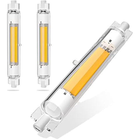 30W Dimmable R7S 118mm LED Bulb with 2800LM,150W-200W R7S J118 Linear Halogen Bulb Replacement, Double Ended R7S Bulb for Ceiling Floodlight Lamp,2 Packs Cover