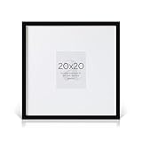 artisane home goods - Gallery Frame 1.0, Picture Frame, 20x20 Black, Gallery Wall Frame Set, Large Picture Frame, Oversized Mat (4x4, 4x6, and 5x7)