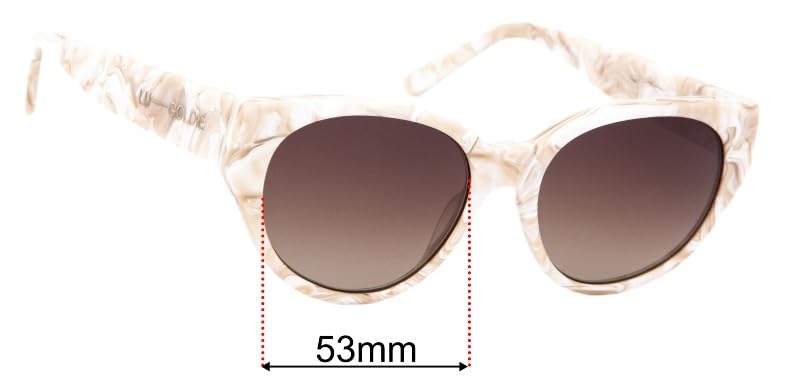 Sunglass Fix Replacement Sunglass Lenses Compatible for Lu Goldie Mieli 53mm (Photochromatic SFx Edge Black Pair)
