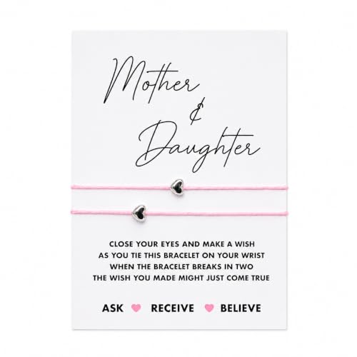 Image of Mum and daughter gift | Matching Mother Daughter Bracelets | Present for Mum's birthday Mother's Day